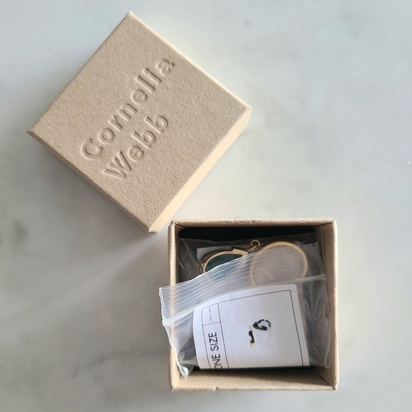 Cornelia Webb 24K Goldplated Quartz Ear Cuff, Emerald, NWT - Picture 6 of 16